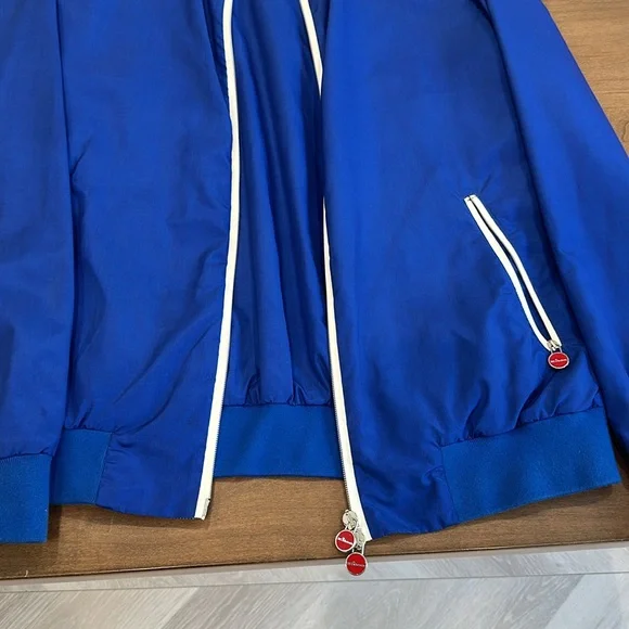 Kiton Men’s Blue Nylon Jacket Size 50